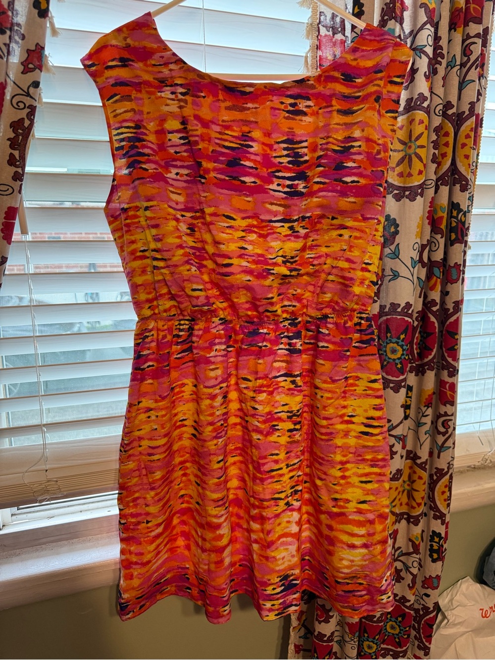 paper doll Pink and Orange Abstract Print Dress